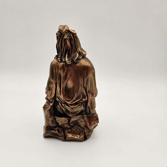 Vintage 1977 Giovanni Schoeman Cold Cast Bronze Sculpture Lao Tzu - Picture 4 of 11